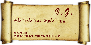 Vöröss György névjegykártya
